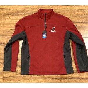 Colosseum Men's NCAA Alabama Crimson Tide Quarter Zip Jacket XL Red Heavyweight